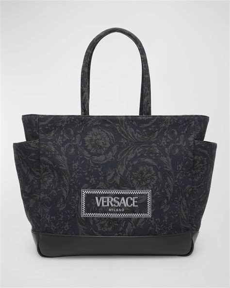 versace the mommy bag|Versace Barocco Jacquard Diaper Tote Bag .